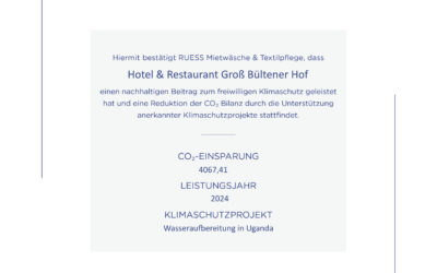 Zertifikat für nachhaltige Textilpflege